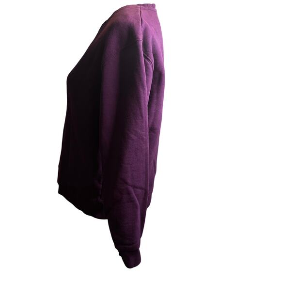 Quince Organic Midweight French Terry Crewneck, Purple, Men's Size Small - Picture 6 of 6